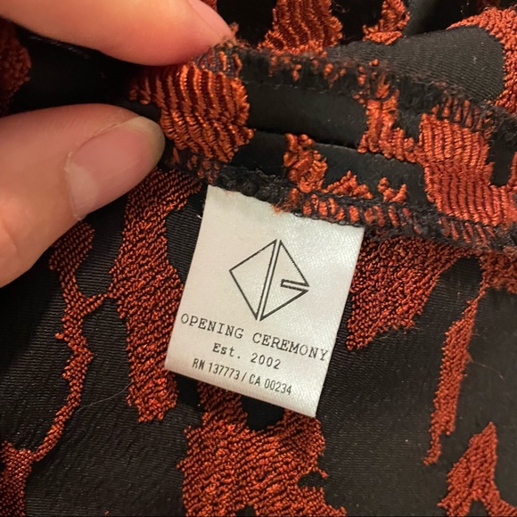 Opening Ceremony - Peplum top in orange jacquard - Picture 7 of 8